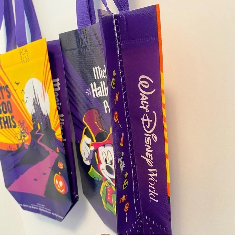 Walt Disney World Mickey's Halloween Party Small Trick Or Treat Bags Set of 2